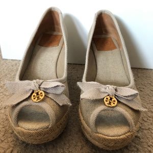 Tory Burch Jackie 75mm Espadrille Gold Wedges